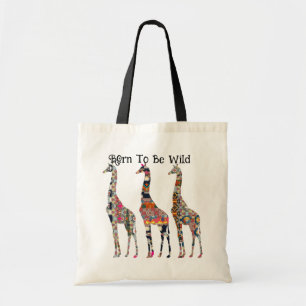 Florillas är född som Vild Giraffe tote Bag Tygkasse
