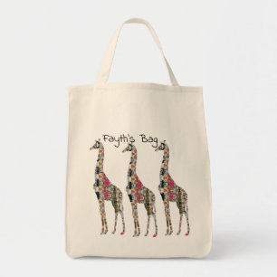 Florillas Giraffe Tote Bag Tygkasse
