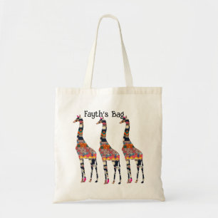 Florillas Giraffe Tote Bag Tygkasse