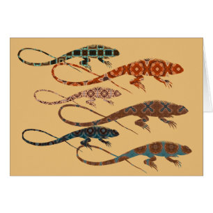 Florillas Lizards Hälsningskort