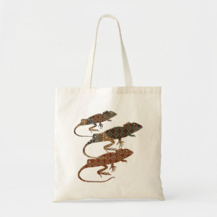 Florillas Lizards Tote Bag Tygkasse