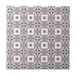 Florillas Rosa and Grått Patternas Wall Tile Kakelplatta