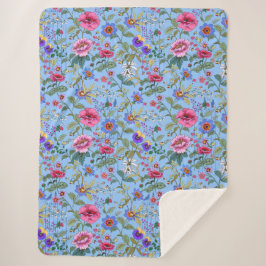 Floriografi i Blue Sherpa Blanket