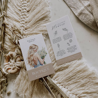 Florisontkort för Flower Care-Märkre Visitkort