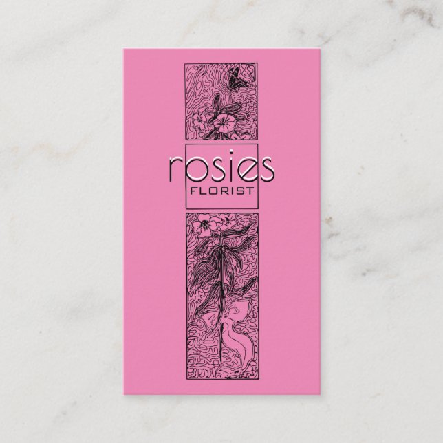 Florist Affärskort Visitkort (Framsida)