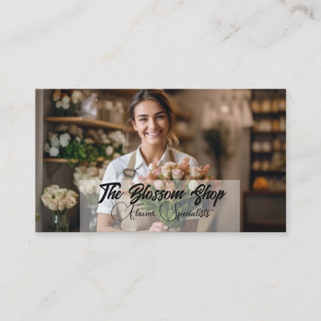 Florist Arrange Flowers för en kund Visitkort (Framsida)