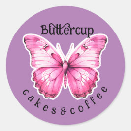 Florist Bakery Cafe Anpassningsbar Shop Namn Runt Klistermärke