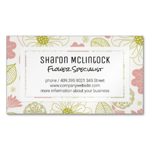 Florist Blomkål Magnetiska Visitkort