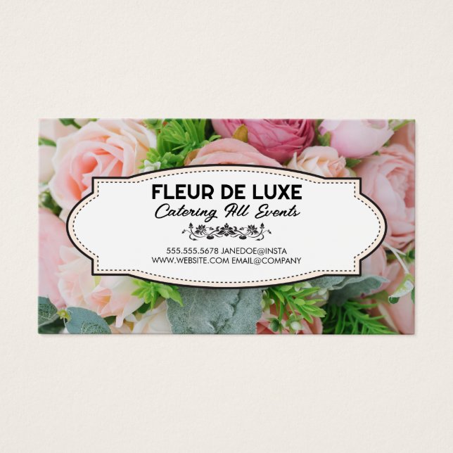 Florist | Blommor - bakgrund Visitkort (Framsidan)