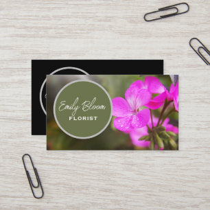 Florist, blommor visitkort