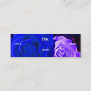 Florist - Blue Lila Red Gul ros Mini Visitkort
