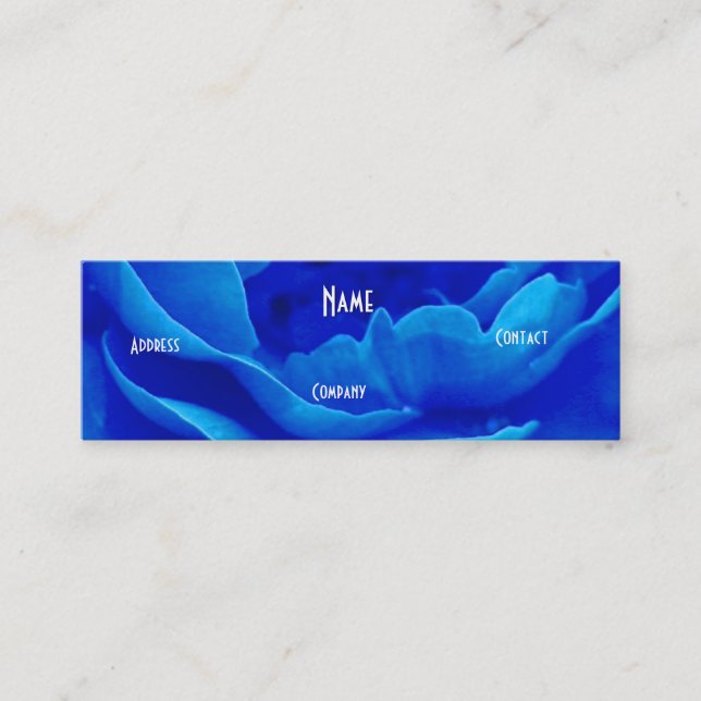 Florist - Blue Rosa ros Mini Visitkort (Framsida)