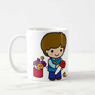 Florist Boy Flowers Kaffemugg