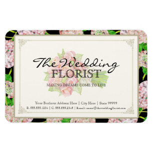 Florist Bröllop Business Bouquet Rosa Hydrangea Magnet