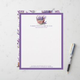 Florist Business Anpassningsbar Lavender Watercolo Brevhuvud