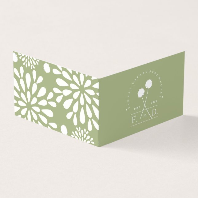 Florist Business Minimalist Visitkort (Utsida)