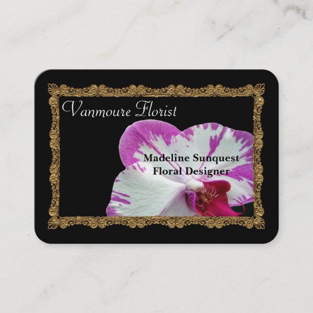Florist Drama Sense Elegant Professionell Visitkort (Framsida)