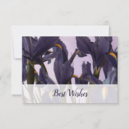 🌷 Florist Edition Anpassningsbar Iris Photo 'Best Anteckningskort