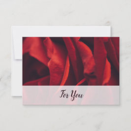 Florist Edition Anpassningsbar Röd ros 'For You'-f Anteckningskort