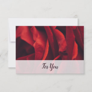 Florist Edition Anpassningsbar Röd ros 'For You'-f Anteckningskort