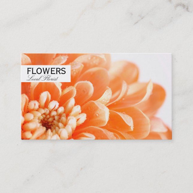 Florist | Elegantens Orange (pickup/leverans) Visitkort (Framsida)