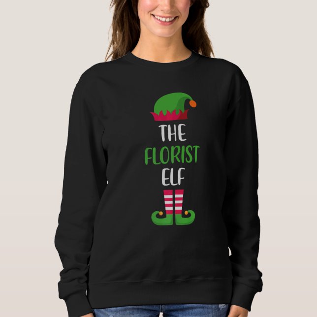 Florist Elf Family Matching Group Christmas Pajama T Shirt (Framsida)