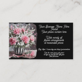Florist Flower Arrangemang Rosa Shop Sales Etsy Visitkort