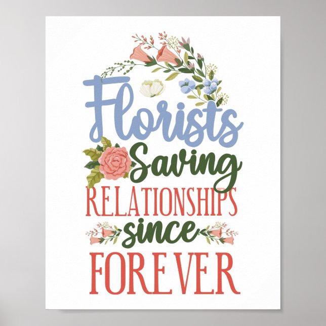 Florist Flower Florists sparar relationer sedan Poster (Framsidan)