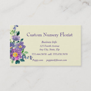 Florist Flower Nursery Florist House Plant Visitkort