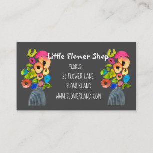 Florist Flower Shop - modernt blomsterföretag Visitkort