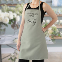 Florist Flower Shop Namn Employee Sage Grönt