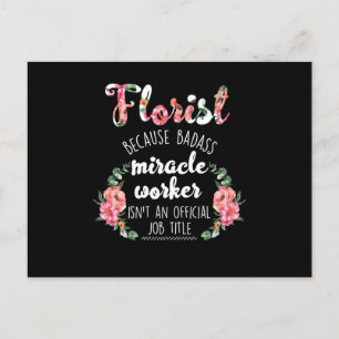 Florist Gardener Flowers Bouquet Florist Vykort