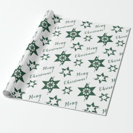 🌟 Florist Grönt Starry God jul White Presentpapper