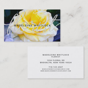 Florist Gul ros Flower Visitkort