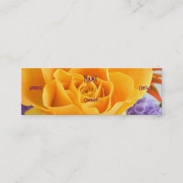 Florist - Gul ros Mini Visitkort