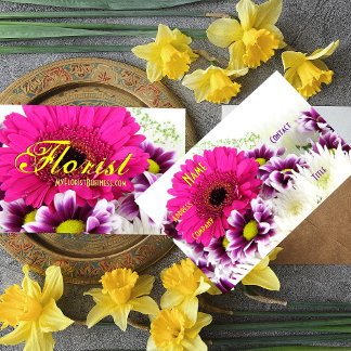Florist - Lila Bouquet III Visitkort