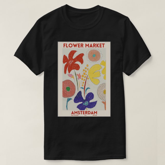 Florist Markets Amsterdam Poster T Shirt (Design framsida)