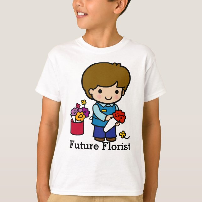 Florist med blommor t shirt (Framsida)