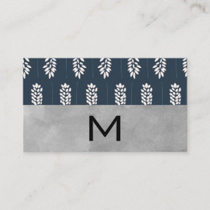 Florist Monogram och vattenfärgblock Visitkort