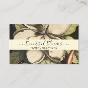 Florist Payed Magnolia Blooms Visitkort