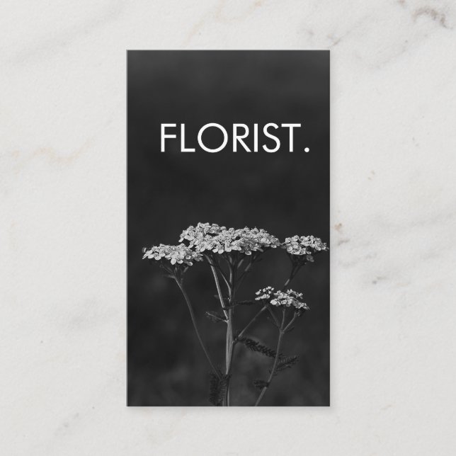 Florist Photo Affärskort Elegant Visitkort (Framsida)