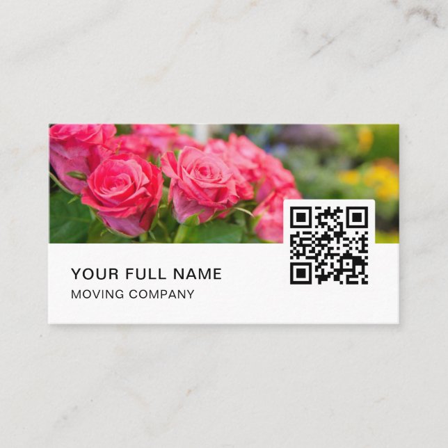 Florist QR-kod Logotyp Social Media Visitkort (Framsida)