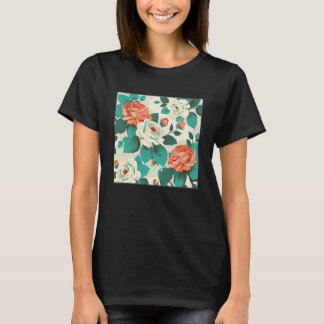 Florist Ro Mönster Illustration Flowers Löv Wo T Shirt