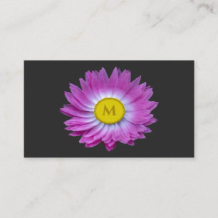 Florist rosa blomrosmonogram kalligrafi QR-kod Visitkort