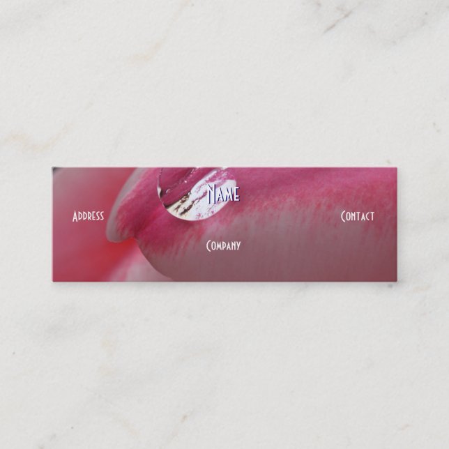 Florist - Rosa ros Mini Visitkort (Framsida)