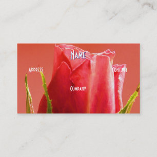 Florist - Rosa ros Visitkort