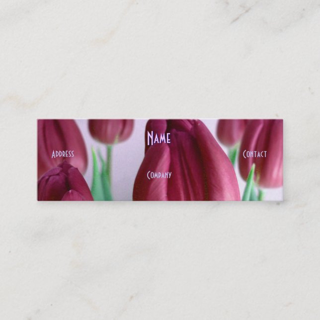 Florist - Rosey Blue Tulips Mini Visitkort (Framsida)