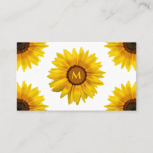 Florist-solrosmonogram-kalligrafi QR-kod Visitkort