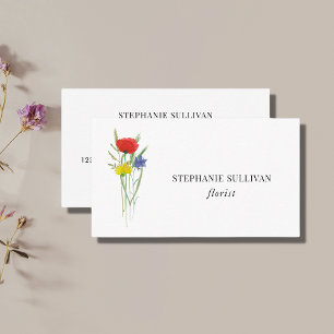 Florist Wildblomma Visitkort