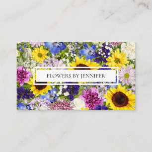 Florister, blomkrukor, odlare, fotosamlingar visitkort